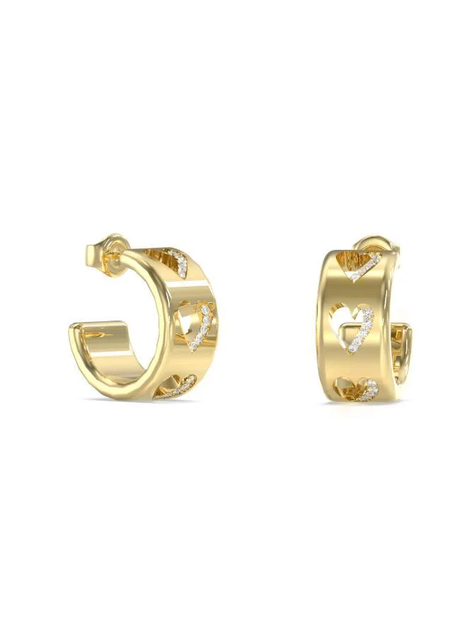 جس أقراط حلقية على شكل قلب